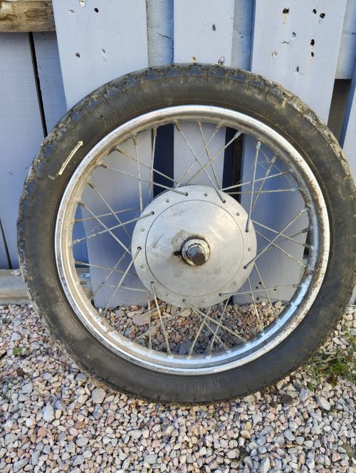 Roue avant Moto Guzzi Stornello 160 - Pièce de rechange vintage en acier